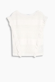 Esprit Mouwloze trui van gehaakte kant White for Women