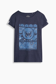 Esprit T-shirt met vlinderprint, katoenmix Dark Blue for Women