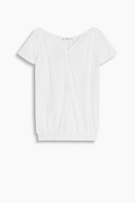 Esprit Craquelé blouse met gehaakte kant Off White for Women