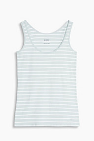 Esprit Tanktop van een katoenmix Light Aqua Green for Women