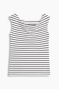 Esprit Katoenmix shirt met carmenhals White for Women