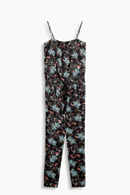 Esprit Soepele, geweven jumpsuit met print Black for Women