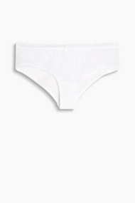 Esprit Zijdeachtige hipster-short met print White for Women
