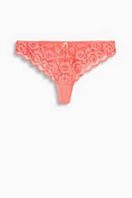 Esprit Brazilian hipster-string met kant Coral for Women