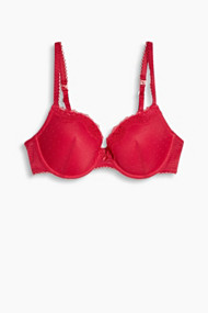 Esprit Beugel-bh van mesh en kant Cherry Red for Women