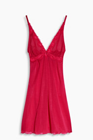 Esprit Babydoll van mesh en kant Cherry Red for Women