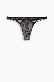 Esprit Sierlijke string van fijne kant Black for Women