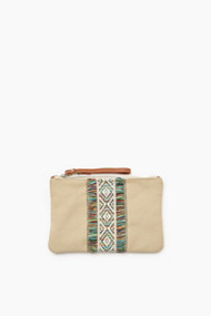 Esprit Clutch, gestructureerd weefsel, etno look Off White for Women