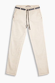 Esprit Chino met studs, katoen/stretch Light Beige for Women