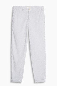 Esprit Chino met strepen, katoen-stretch White for Women