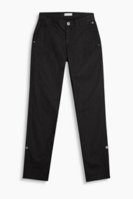 Esprit Luchtige gestreepte broek, 100% katoen Black for Women