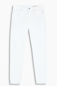 Esprit Witte stretchjeans met rafelige zoom White for Women