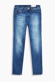 Esprit High-rise jeans met veel stretch Blue Medium Washed for Women