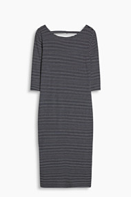 Esprit Jersey stretchjurk met uitsnijding op de rug Navy for Women
