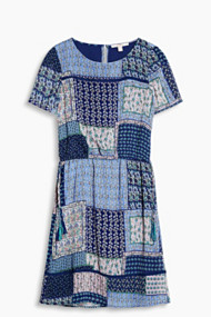Esprit Zomerse jurk met patchworklook Bright Blue for Women