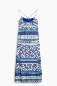 Esprit Soepele maxi-jurk met print all-over Bright Blue for Women