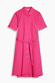Esprit Overhemdjurk van katoen-stretch Pink for Women