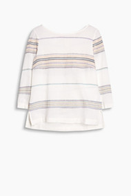 Esprit Lichte, gestreepte blouse, 100% katoen Off White for Women