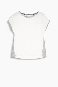 Esprit Boxy topje van een soepele materiaalmix Off White for Women