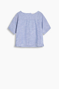 Esprit Blouse met knoopsluiting, 100% katoen Navy for Women