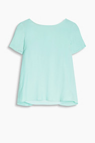 Esprit Soepel, bloezend shirt met laagjeslook Light Aqua Green for Women