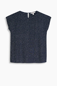 Esprit Soepele blouse met stippenprint Navy for Women