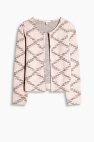 Esprit Open jersey jasje met ikatpatroon Light Pink for Women