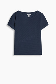 Esprit Zachte boxy sweater met structuur Navy for Women