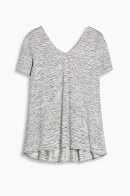 Esprit -Soepel shirt met dubbele V-hals Off White for Women