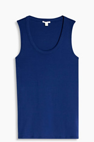 Esprit Vrouwelijke tanktop van 100% katoen Bright Blue for Women