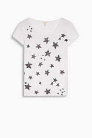 Esprit T-shirt met sterrenprint, 100% katoen White for Women