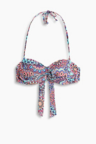 Esprit Gewatteerde bandeautop met etnoprint Pink Fuchsia for Women