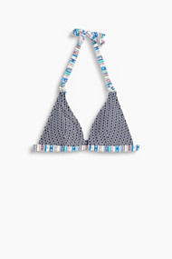 Esprit Gewatteerde haltertop met motiefmix Black for Women