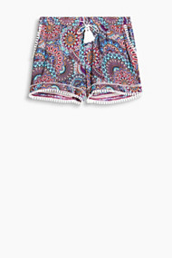 Esprit Soepele short met etnische print Pink Fuchsia for Women