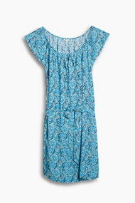 Esprit Soepele strandjurk met ornamentprint Turquoise for Women