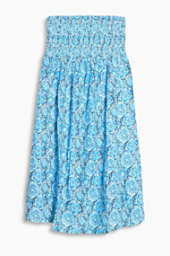 Esprit Kleurrijke bandeaujurk met print Turquoise for Women