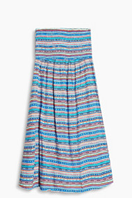 Esprit Soepele strandjurk met bandeau en print Pink Fuchsia for Women
