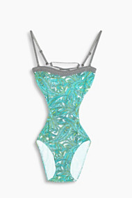 Esprit Gewatteerd badpak met cut-outs Aqua Green for Women