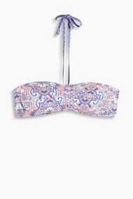 Esprit Gewatteerde bandeautop met paisleyprint Red for Women