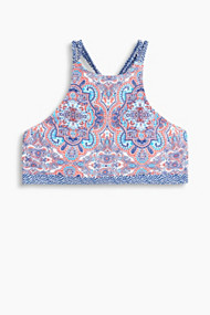 Esprit Gewatteerde top met paisleyprint Red for Women