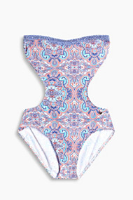 Esprit Gewatteerd badpak met cut-outs Red for Women
