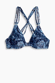 Esprit Ongewatteerde beugeltop, etnische print Navy for Women