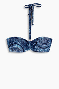 Esprit Gewatteerde bandeautop, etnische print Navy for Women