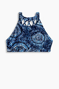 Esprit Gewatteerde top met etnische print Navy for Women