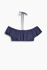 Esprit Gewatteerde bandeautop in carmenstijl Grey Blue for Women