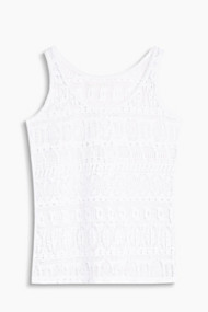 Esprit Lichte jersey tanktop in kanten look White for Women