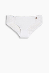 Esprit Hipster-short van jersey en fijne kant White for Women