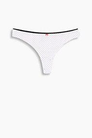 Esprit Zijige string met fijne print White for Women