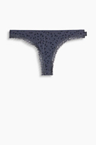 Esprit Zijdeachtige hipster-string met vlinderprint Dark Grey for Women