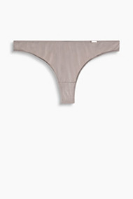 Esprit Zijdeachtige hipster-string met cleane look Taupe for Women